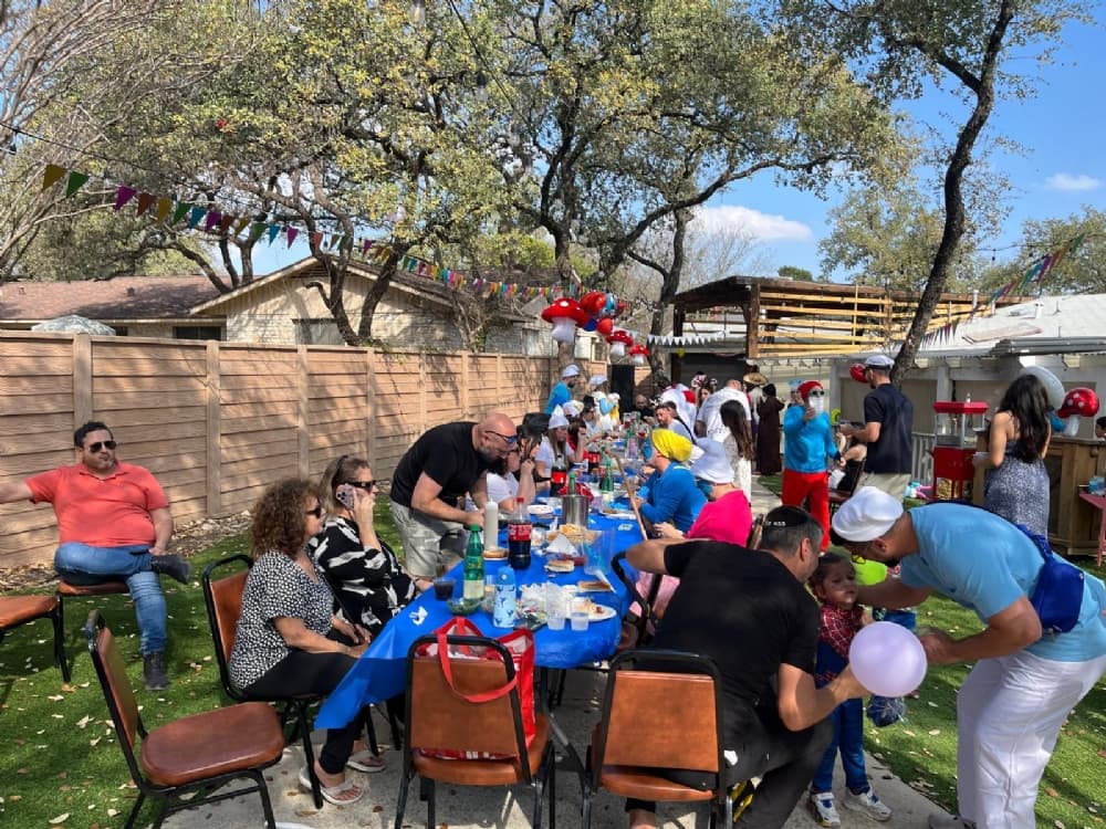 A community celebration outdoors