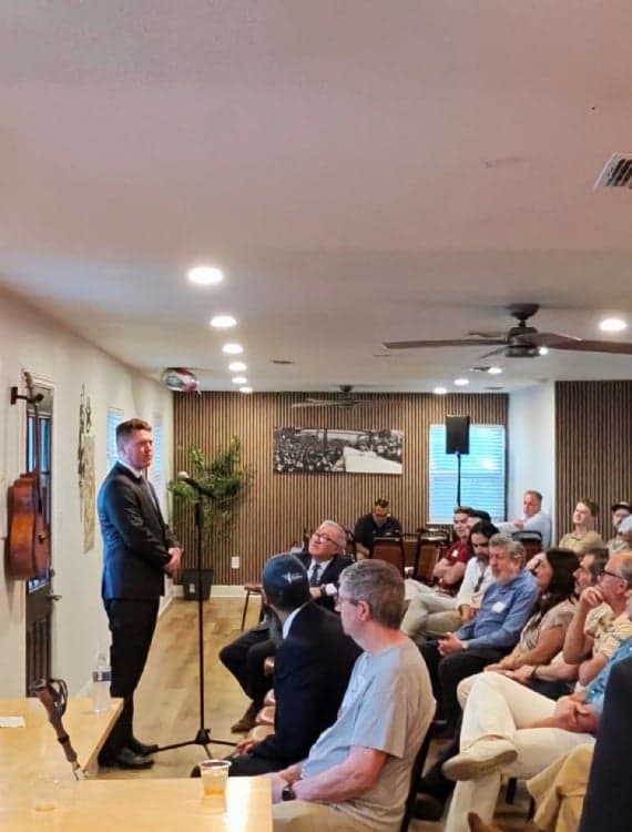 Community gathering at Israeli Chabad