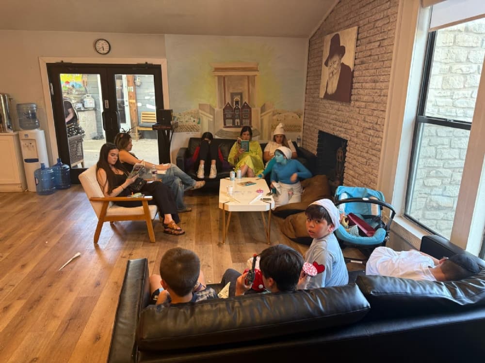Community gathering in the living room